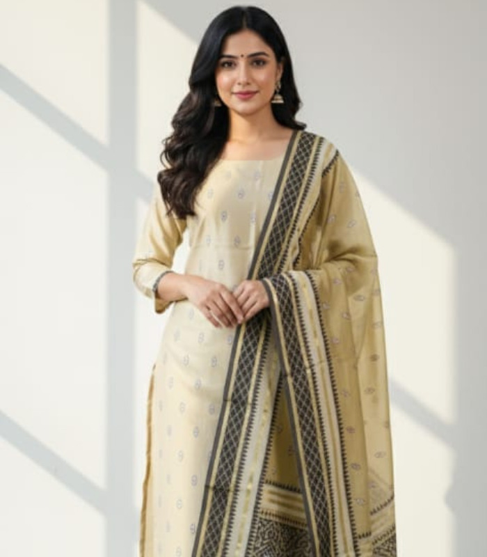 U13 pure chanderi suit