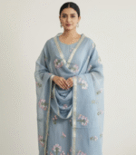 Pure Kota suit with elegant embroidery