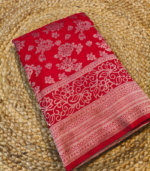 Heavy rose weaving work Banarasi Georgette Saree - Image 10