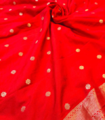 Heavy rose weaving work Banarasi Georgette Saree - Image 7