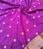 Heavy rose weaving work Banarasi Georgette Saree - Image 13
