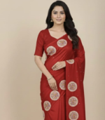 Paithni style embroidery Tusser  Saree