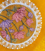 Paithni style embroidery Tusser  Saree - Image 13