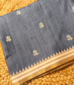 Paithni style embroidery Tusser  Saree - Image 10