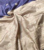 Paithni style embroidery Tusser  Saree - Image 5