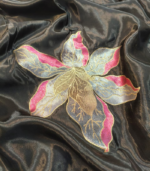 Geomatrical border with weaved Applique work Banarasi Georgette Saree - Image 7