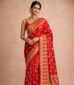 Small weaving bird work Banarasi Georgette Saree