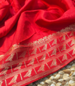 Small weaving bird work Banarasi Georgette Saree - Image 10