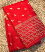 Small weaving bird work Banarasi Georgette Saree - Image 8